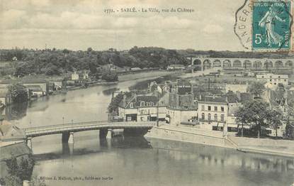 CPA FRANCE 72 " Sablé, La ville vue du château".