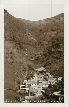 CPSM FRANCE 65 " Aspin, Le col et le village".