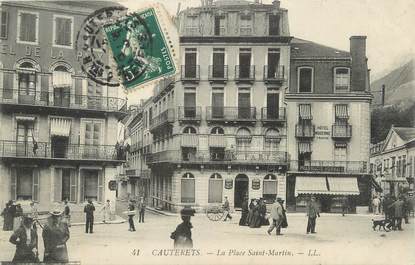 CPA FRANCE 65 " Cauterets, La Place St Martin".