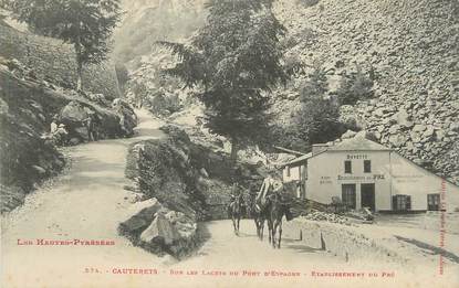 CPA FRANCE 65 " Cauterets, Sur les lacets du Pont d'Espagne, Etablissement du Pré".