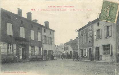 CPA FRANCE 65 " Castelnau Rivière Basse, La Mairie et la place".