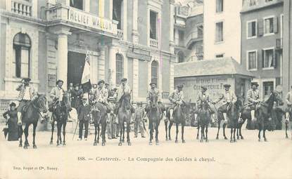CPA FRANCE 65 " Cauterets, La compagnie des guides à cheval".