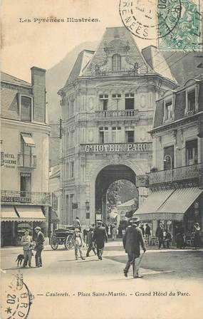 CPA FRANCE 65 " Cauterets, Place St Martin, Grand Hôtel du Parc".