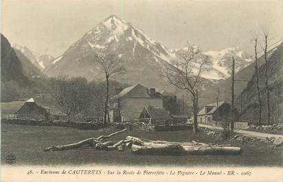 CPA FRANCE 65 "Environs de Cauterets, Sur la route de Pierrefitte, le Péguère, le Monné".