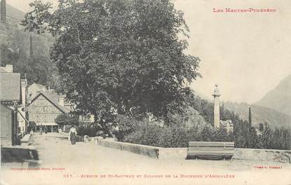 CPA FRANCE 65 " St Sauveur, La colonne de la Duchesse d'Angoulême".