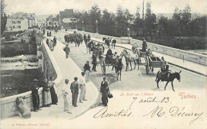 CPA FRANCE 65 " Tarbes, Le Pont sur l'Adour".