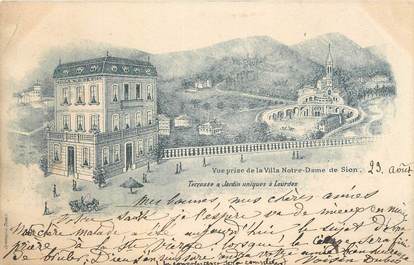 CPA FRANCE 65 " Lourdes, Vue prise de la Villa Notre Dame de Sion".