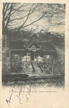 CPA FRANCE 74 "Grand Restaurant des Gorges du Fier et Château de Montrotier".