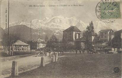 CPA FRANCE 74 " Loches, Le château et le Mont Blanc".