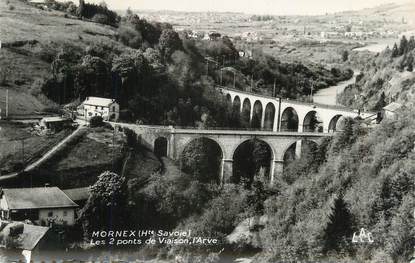 CPSM FRANCE 74 "Morneix, Les 2 Ponts de Viaison , l'Arve".