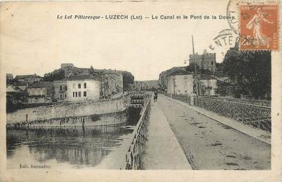 CPA FRANCE 46 " Luzech, Le canal et le pont de la Douve".