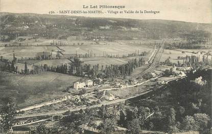 CPA FRANCE 46 " St Denis les Martel, Village et vallée de la Dordogne".