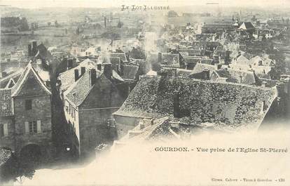 CPA FRANCE 46 " Gourdon, Vue prise de l'Eglise St Pierré".