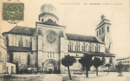 CPA FRANCE 46 " Figéac, L'église du chapitre".