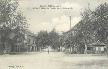 CPA FRANCE 46 " Figéac, Place du Foirail, avenue de Lacapelle".