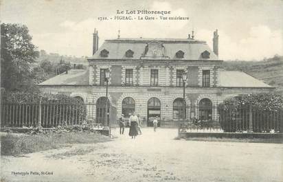 CPA FRANCE 46 " Figéac, La gare vue extérieure".