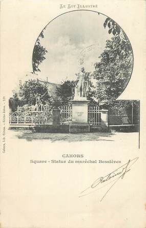 CPA FRANCE 46 " Cahors, Square, statue du Maréchal Bessières".