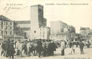 46 Lot CPA FRANCE 46 " Cahors, Place Thiers, marché aux boeufs".