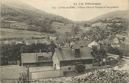 CPA FRANCE 46 " Laval de Cère, L'Usine d'extrait technique et vue générale".