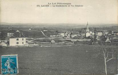 CPA FRANCE 46 " Lauzès, La Gendarmerie et vue générale".