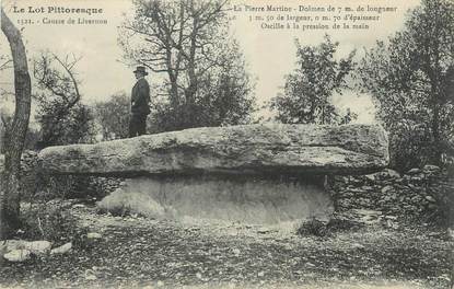 CPA FRANCE 46 " Livernon, La Pierre Martine". / DOLMEN