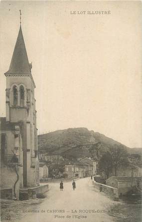 CPA FRANCE 46 "La Roque des Arcs, Place de l'église".