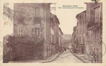 CPA FRANCE 83 " Salernes, Rue Jean Jacques Rousseau".