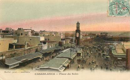 CPA MAROC "Casablanca, Place du Soko"