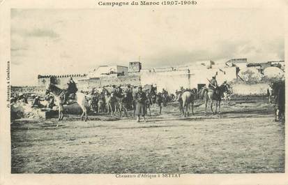 CPA MAROC "Chasseurs d'Afrique à Settat"