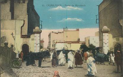 CPA MAROC "Casablanca, porte de Marrakech"