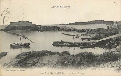 CPA FRANCE 83 " Presqu'ile de Giens, La tour fondue".