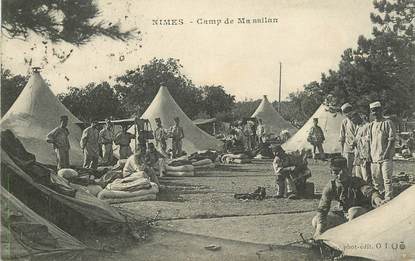 CPA FRANCE 30 "Nîmes, camp de Massilan"