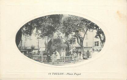 CPA FRANCE 83 " Toulon, Place Puget".