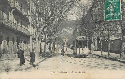 CPA FRANCE 83 " Toulon, Avenue Vauban". / TRAM