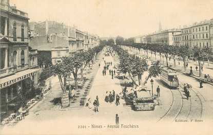 CPA FRANCE 30 "Nîmes, avenue  Feuchères"