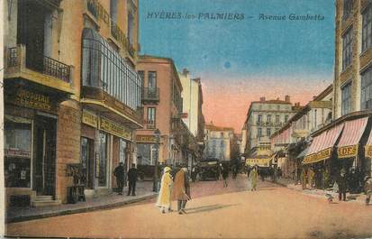 CPA FRANCE 83 " Hyères Les Palmiers, Avenue Gambetta".