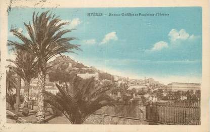 CPA FRANCE 83 " Hyères, Avenue Godillot et panorama".