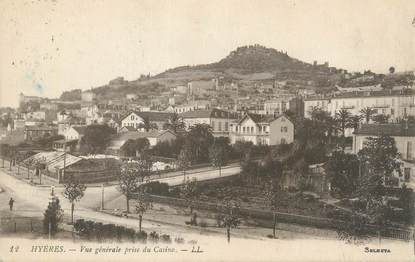 CPA FRANCE 83 " Hyères, Vue générale prise du casino".