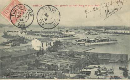 CPA FRANCE 83 "Toulon, Vue générale du Petit Rang et de la rade".