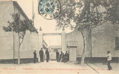 CPA FRANCE 83 "Toulon, La caserne d'artillerie coloniale au Mourillon".