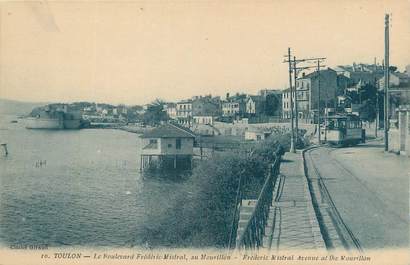 CPA FRANCE 83 "Toulon, Le Boulevard Frédéric Mistral au Mourillon". / TRAM