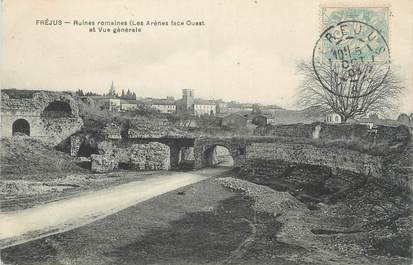 CPA FRANCE 83 " Fréjus, Ruines romaines et vue générale".