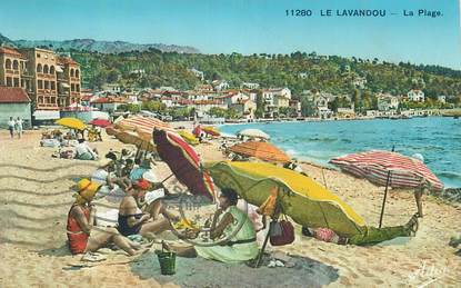 CPA FRANCE 83 " Le Lavandou, La plage".