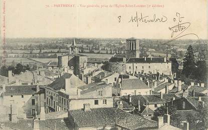 CPA FRANCE 79 "Parthenay, Vue générale prise de l'église St Laurent".