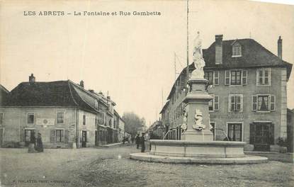 CPA FRANCE 38 "Les Abrets, La fontaine et rue Gambetta".