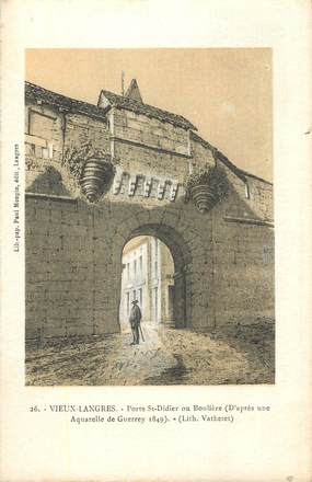 CPA FRANCE 52 " Vieux Langres, Porte St Didier ou Boulière".