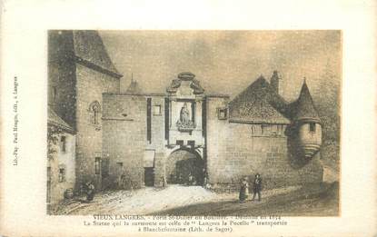 CPA FRANCE 52 " Vieux Langres, Porte St Didier ou Boulière démolie en 1854".