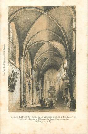 CPA FRANCE 52 " Vieux Langres, Eglise ST Geosmes".