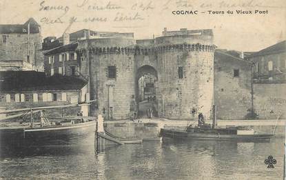 CPA FRANCE 16 " Cognac,Tours du vieux pont".