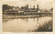 16 Charente CPA FRANCE 16 "Chateauneuf sur Charente, La Charente et la gare".